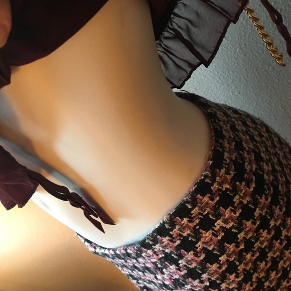 💍 Vintage Uniform John Paul Richard Checker Skirt - Picture 6 of 8